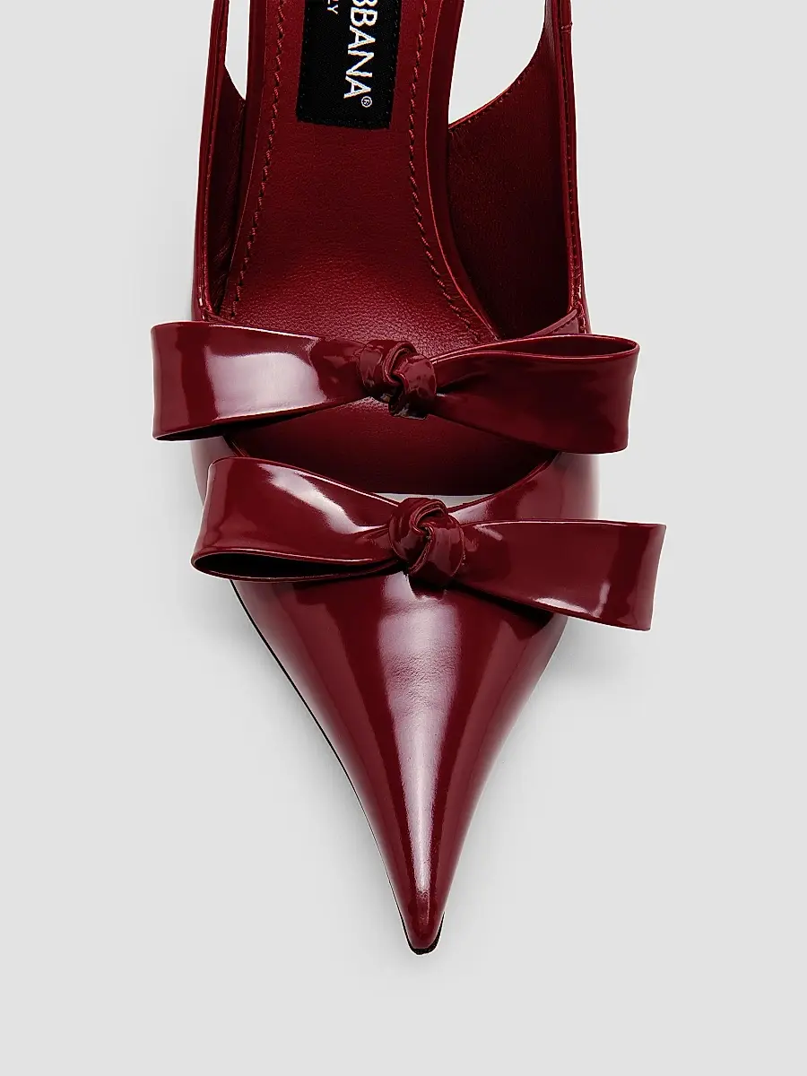 Dolce & Gabbana Women's 90MM Patent Leather Slingback Pumps | Thumbnail 6 Dolce & Gabbana Women's 90MM Patent Leather Slingback Pumps | Thumbnail 6