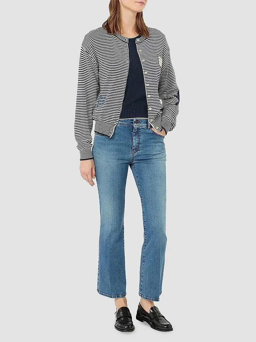 Weekend Max Mara Women's Inlay Detail Cotton Yarn Cardigan | Thumbnail 2