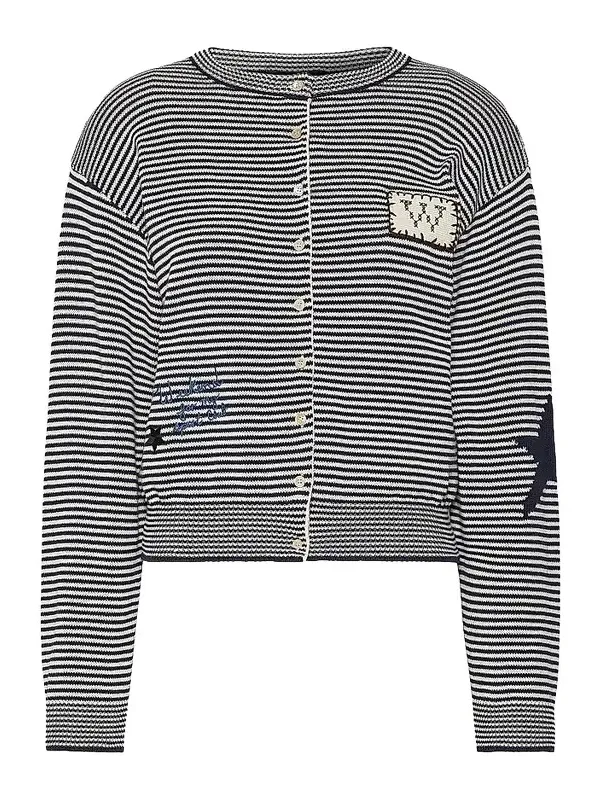 Weekend Max Mara Women's Inlay Detail Cotton Yarn Cardigan