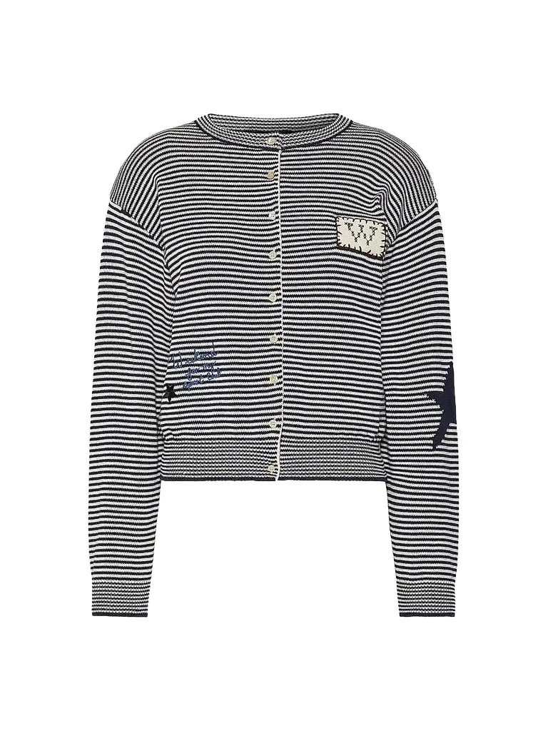 Women's Inlay Detail Cotton Yarn Cardigan Women's Inlay Detail Cotton Yarn Cardigan