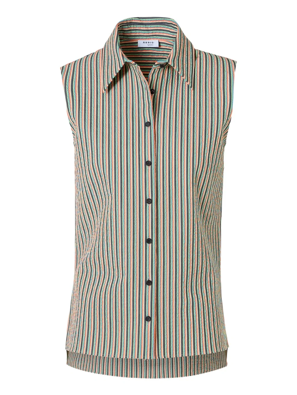 Women's Seersucker Striped Cotton Blouse Women's Seersucker Striped Cotton Blouse