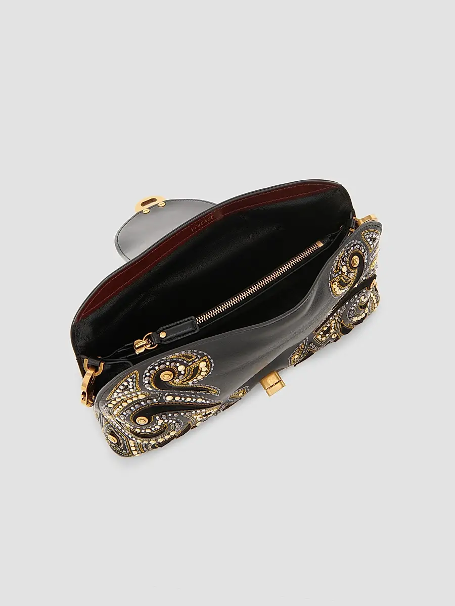 Versace Women's Vivian Embroidered Leather Clutch | Thumbnail 3 Versace Women's Vivian Embroidered Leather Clutch | Thumbnail 3