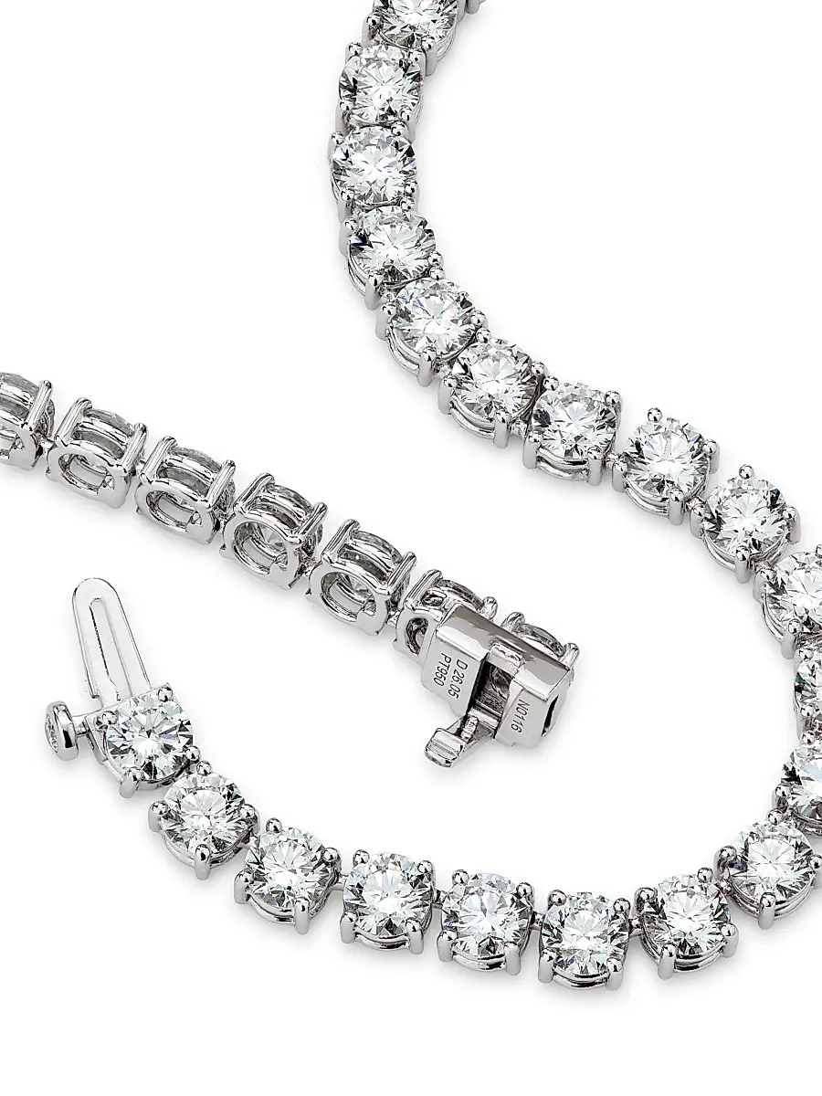 Diamonds at Saks Fifth Avenue Women's Platinum & 26.05 TCW Diamond Riviera Necklace | Thumbnail 3 Diamonds at Saks Fifth Avenue Women's Platinum & 26.05 TCW Diamond Riviera Necklace | Thumbnail 3