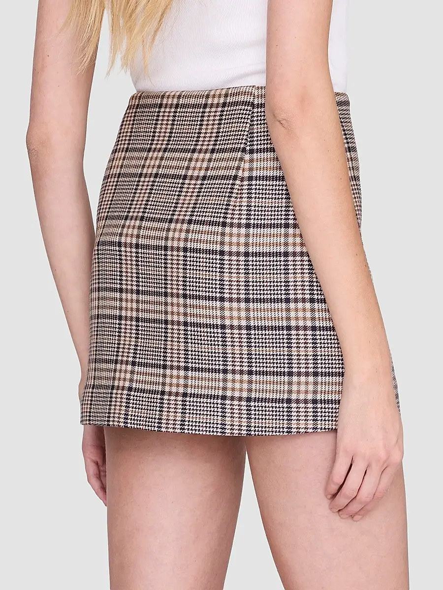 Anine Bing Women's Tierra Check Mini Skirt | Thumbnail 3 Anine Bing Women's Tierra Check Mini Skirt | Thumbnail 3