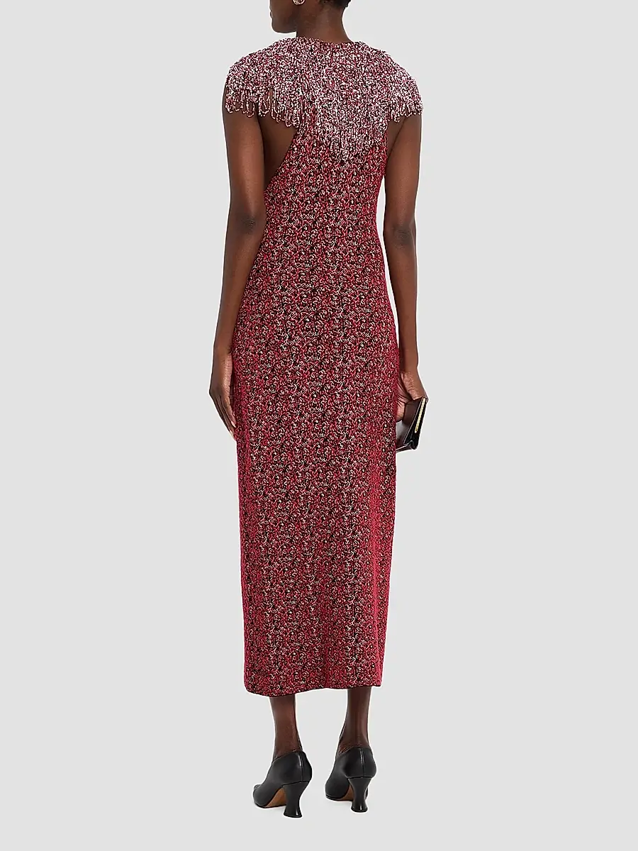 Brandon Maxwell Women's The Amara Embellished Sheath Midi Dress | Thumbnail 3 Brandon Maxwell Women's The Amara Embellished Sheath Midi Dress | Thumbnail 3