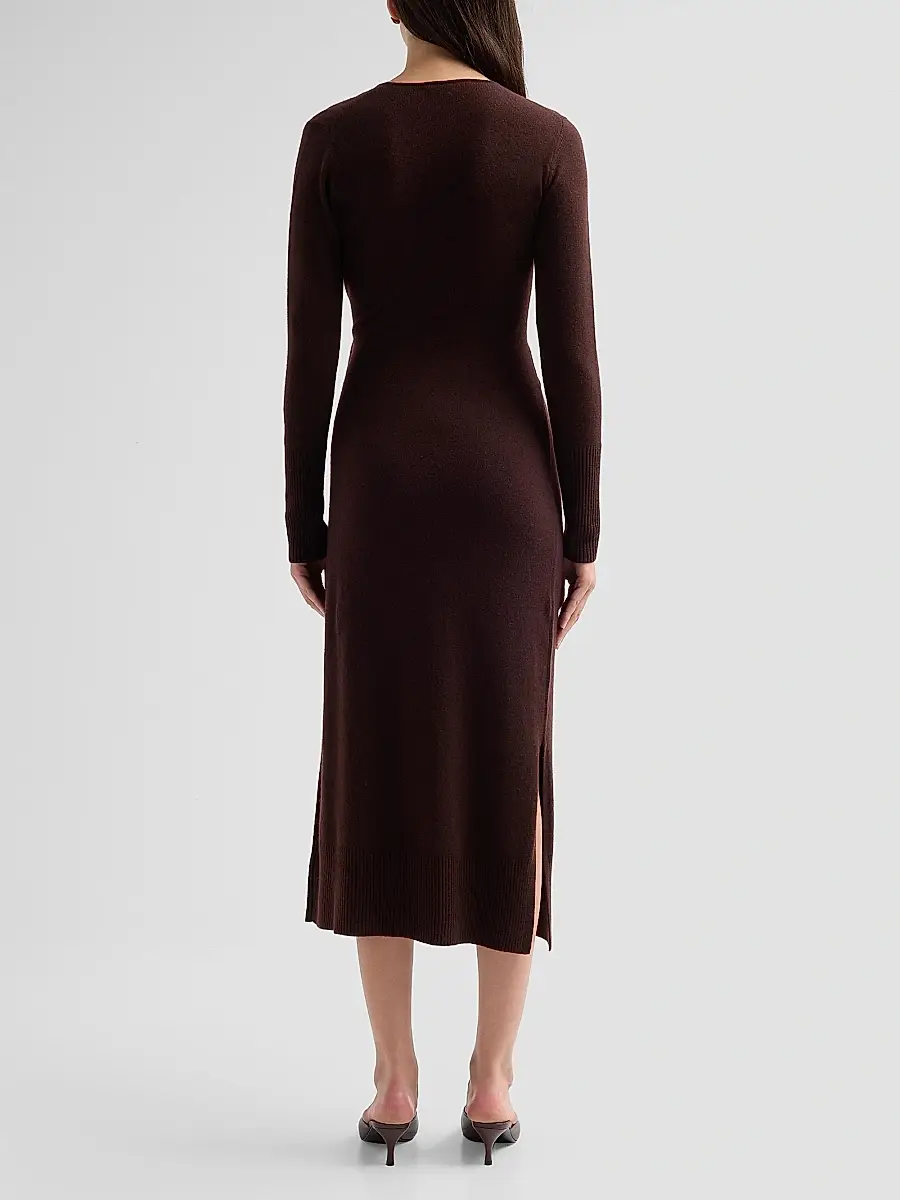 Veronica Beard Women's Salomez Knit Wrap Midi Dress | Thumbnail 3 Veronica Beard Women's Salomez Knit Wrap Midi Dress | Thumbnail 3
