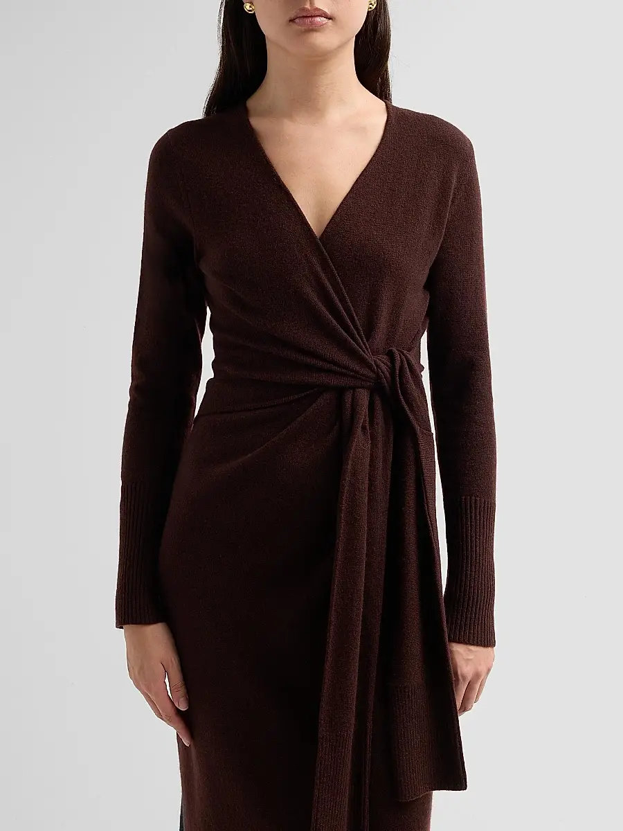 Veronica Beard Women's Salomez Knit Wrap Midi Dress | Thumbnail 5 Veronica Beard Women's Salomez Knit Wrap Midi Dress | Thumbnail 5