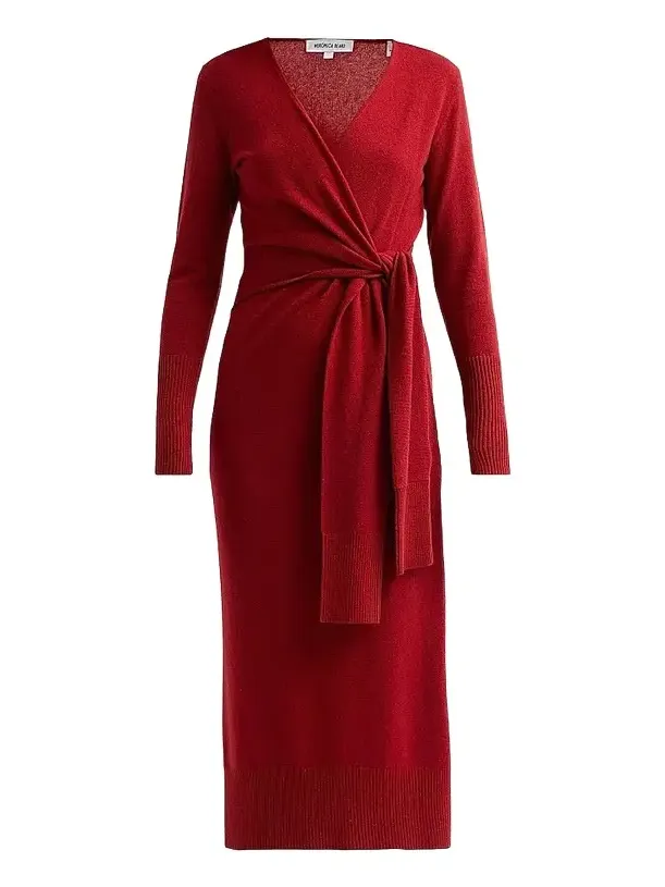 Women's Salomez Knit Wrap Midi Dress Women's Salomez Knit Wrap Midi Dress