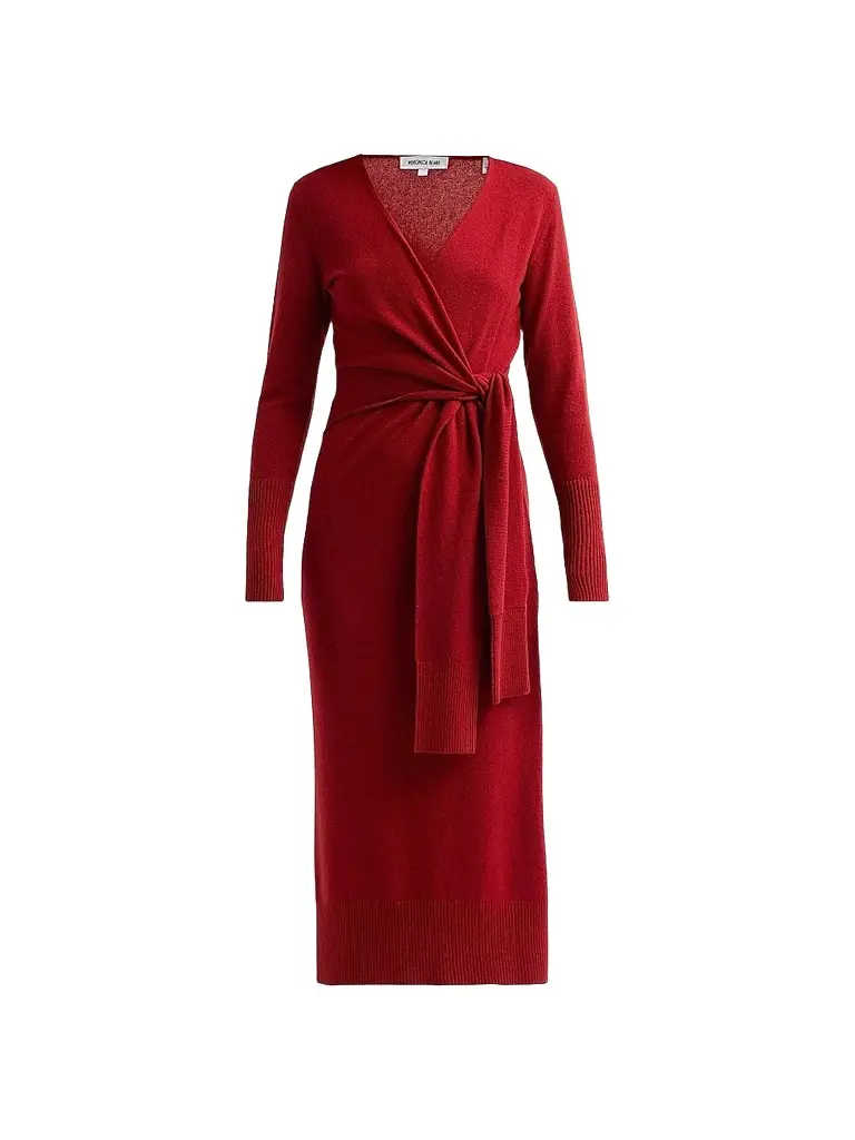 Women's Salomez Knit Wrap Midi Dress Women's Salomez Knit Wrap Midi Dress