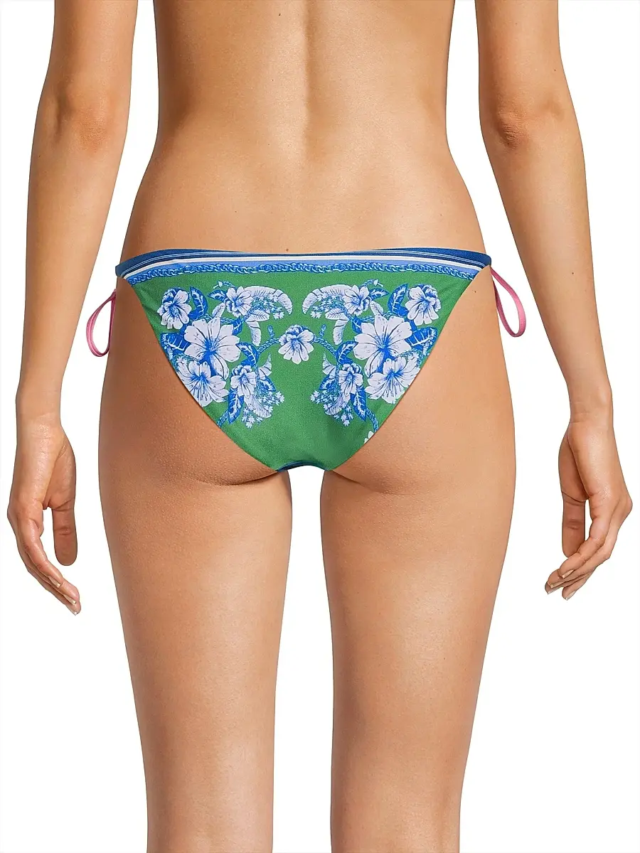 Farm Rio Women's Floral Mixed Scarves Bikini Bottom | Thumbnail 5