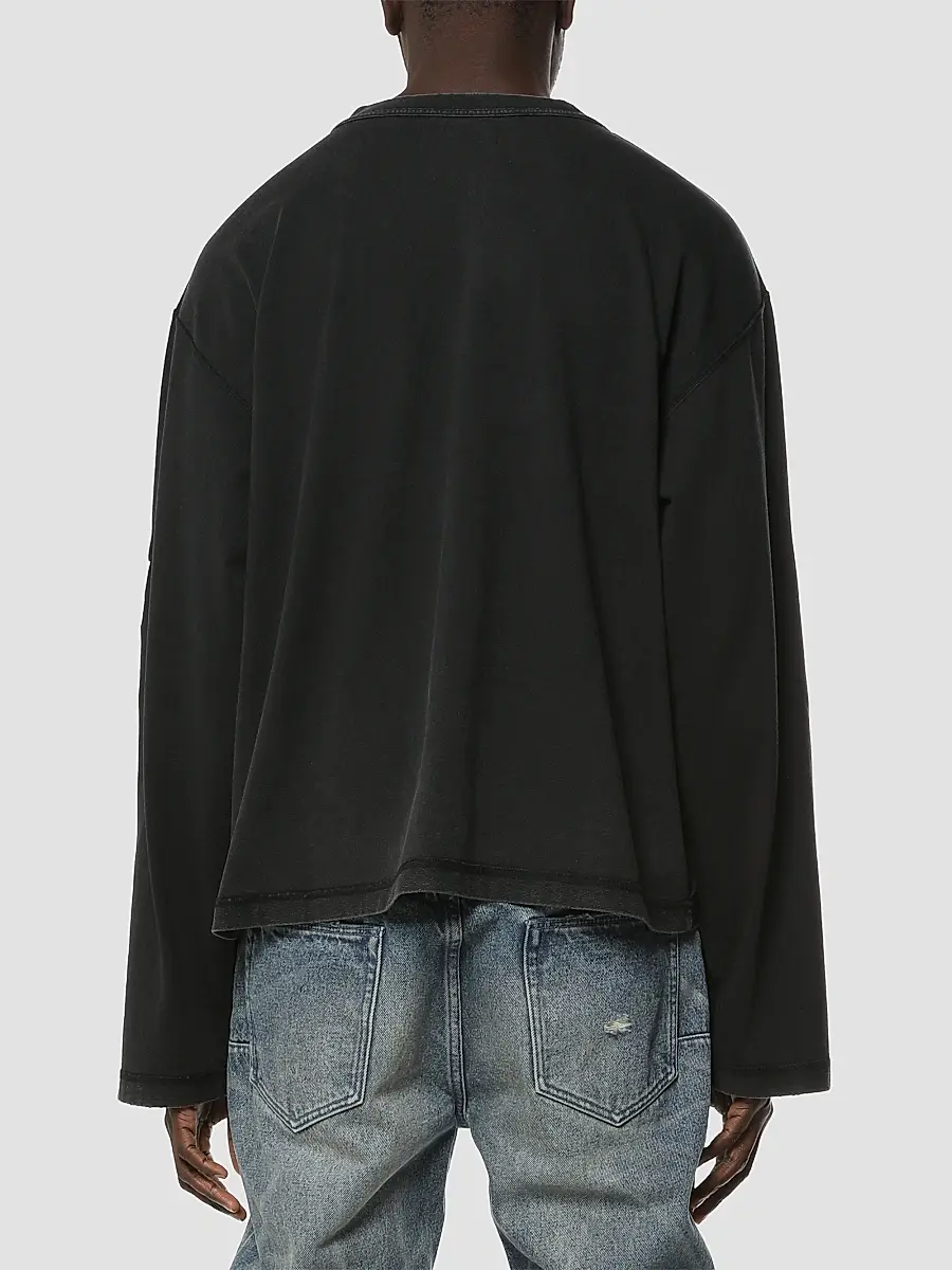 Purple Brand Men's Logo Cotton Crop Long-Sleeve T-Shirt | Thumbnail 2