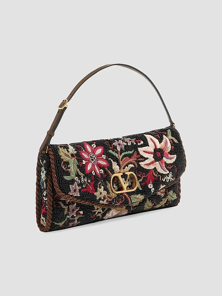 Valentino Women's Vain Soft Embroidered Small Shoulder Bag | Thumbnail 3 Valentino Women's Vain Soft Embroidered Small Shoulder Bag | Thumbnail 3