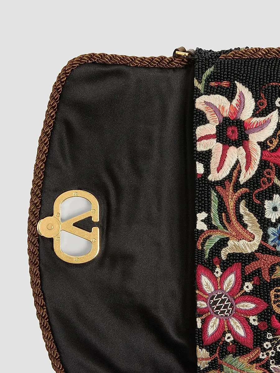 Valentino Women's Vain Soft Embroidered Small Shoulder Bag | Thumbnail 7 Valentino Women's Vain Soft Embroidered Small Shoulder Bag | Thumbnail 7