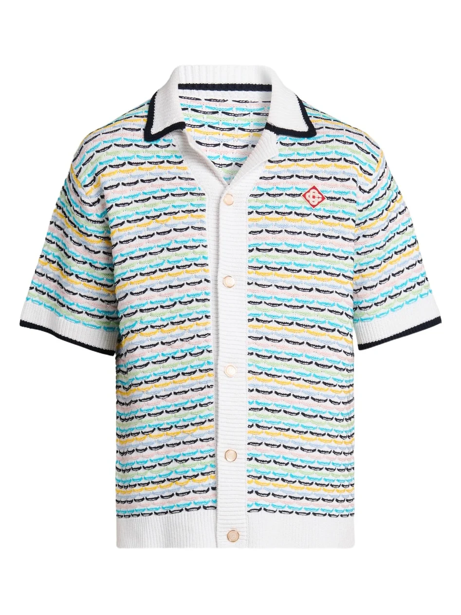 Men's Tuck-Stitch Cotton Knit Short-Sleeve Shirt Men's Tuck-Stitch Cotton Knit Short-Sleeve Shirt