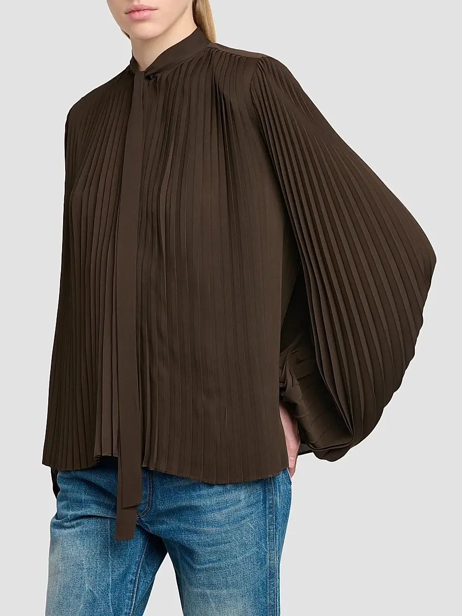 Tom Ford Women's Pleated Pussybow Blouse | Thumbnail 6 Tom Ford Women's Pleated Pussybow Blouse | Thumbnail 6