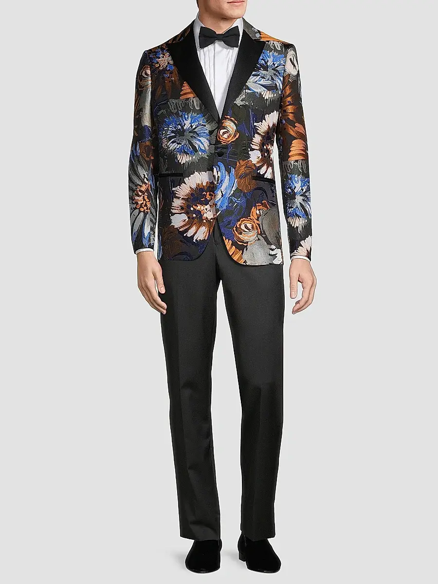 Pal Zileri Men's Floral Dinner Jacket | Thumbnail 2 Pal Zileri Men's Floral Dinner Jacket | Thumbnail 2