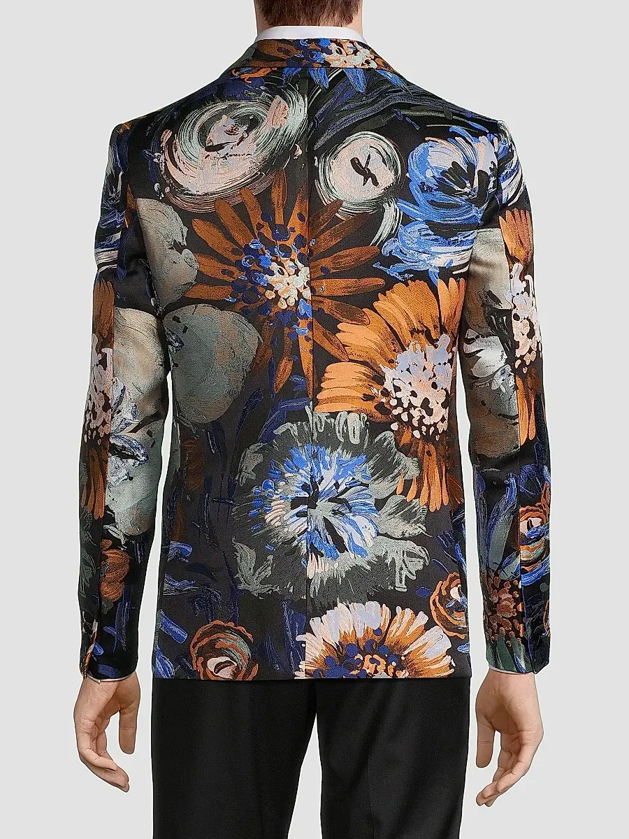 Pal Zileri Men's Floral Dinner Jacket | Thumbnail 5 Pal Zileri Men's Floral Dinner Jacket | Thumbnail 5