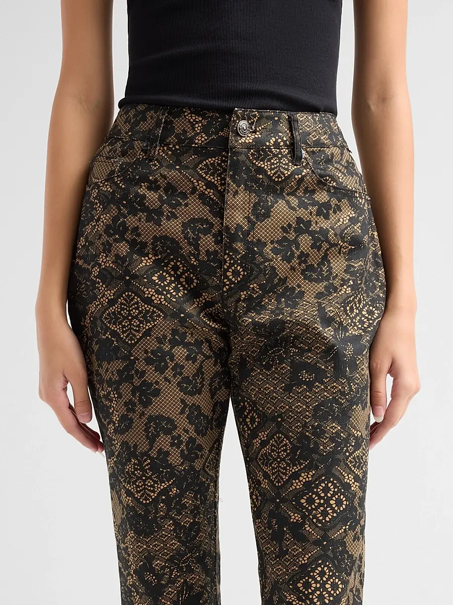 Cinq à Sept Women's Charlie Patchwork-Lace Print Jeans | Thumbnail 5 Cinq à Sept Women's Charlie Patchwork-Lace Print Jeans | Thumbnail 5