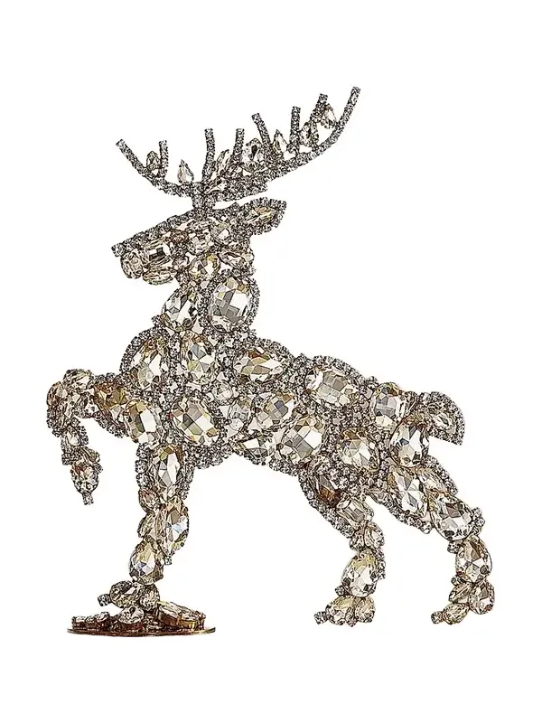 Exclusively Ours Dazzling Valiant Left-Facing Crystal Reindeer Decoration