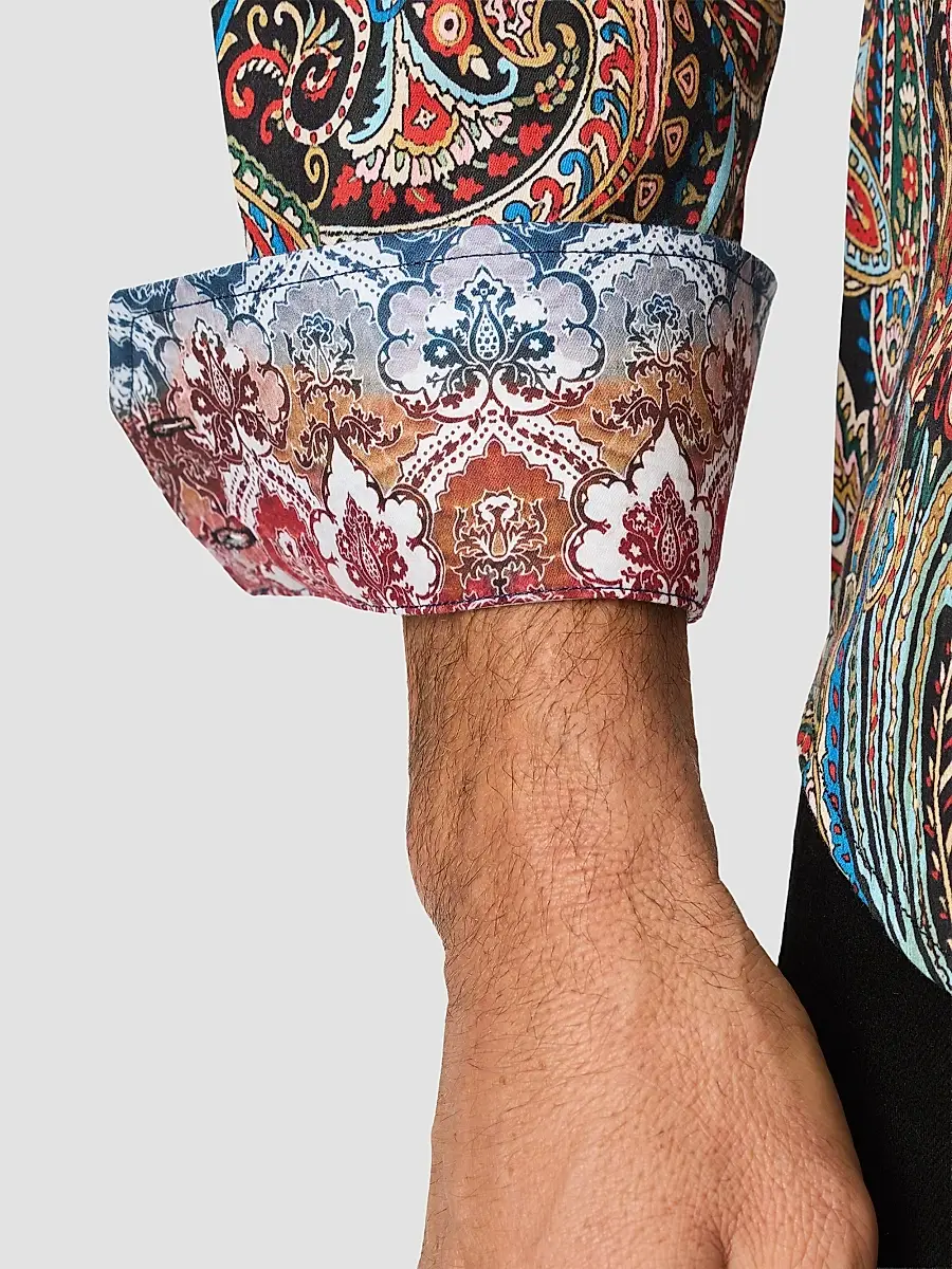 Robert Graham Men's Ferncraw Paisley Stretch-Cotton Shirt | Thumbnail 4 Robert Graham Men's Ferncraw Paisley Stretch-Cotton Shirt | Thumbnail 4