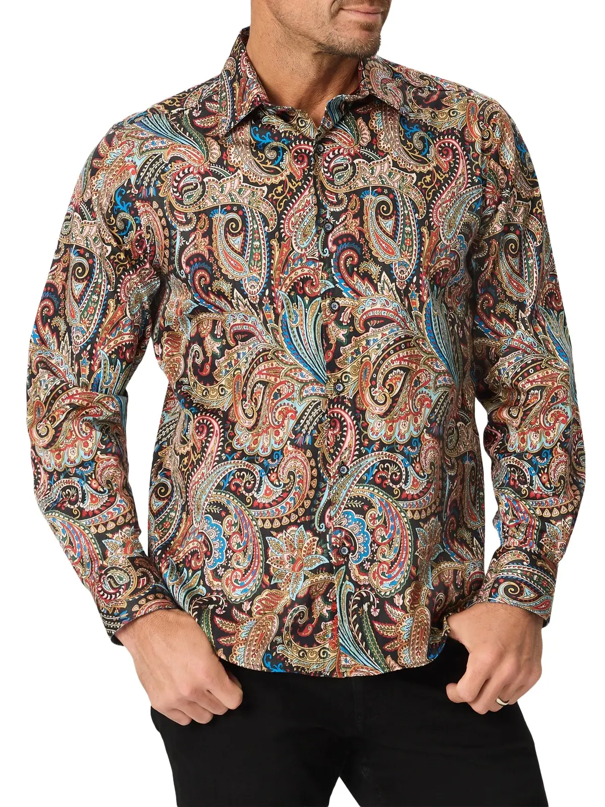 Men's Ferncraw Paisley Stretch-Cotton Shirt