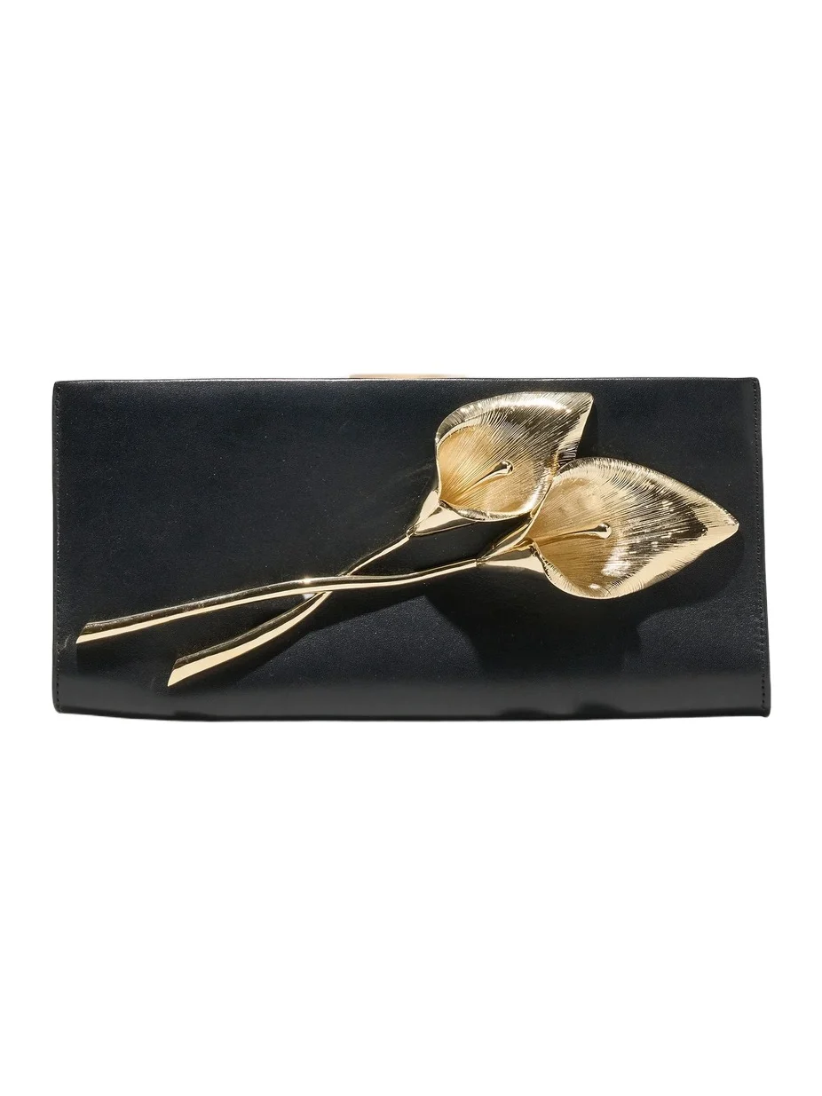 Women's Pats Calla Lily Leather Clutch Women's Pats Calla Lily Leather Clutch