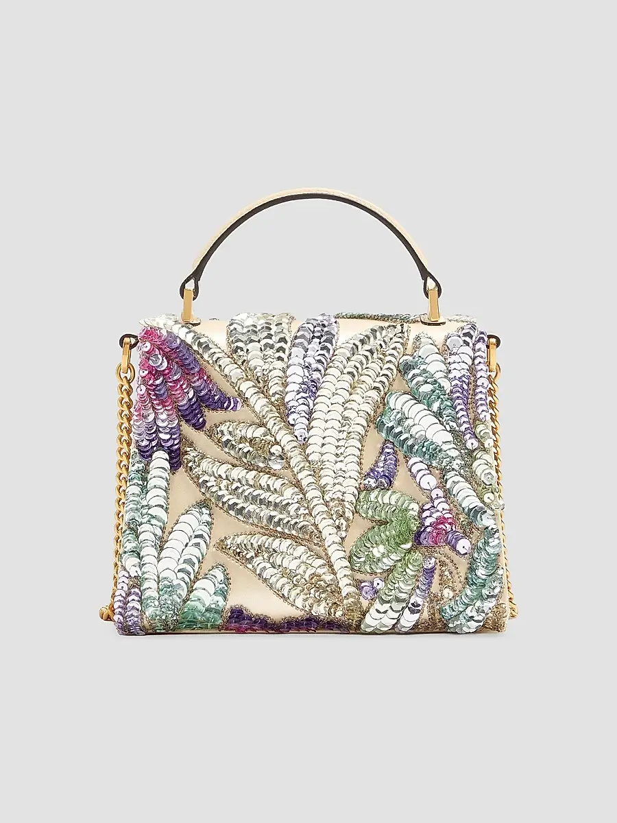 Valentino Women's V-Sling Crossbody Embroidered Bag | Thumbnail 2