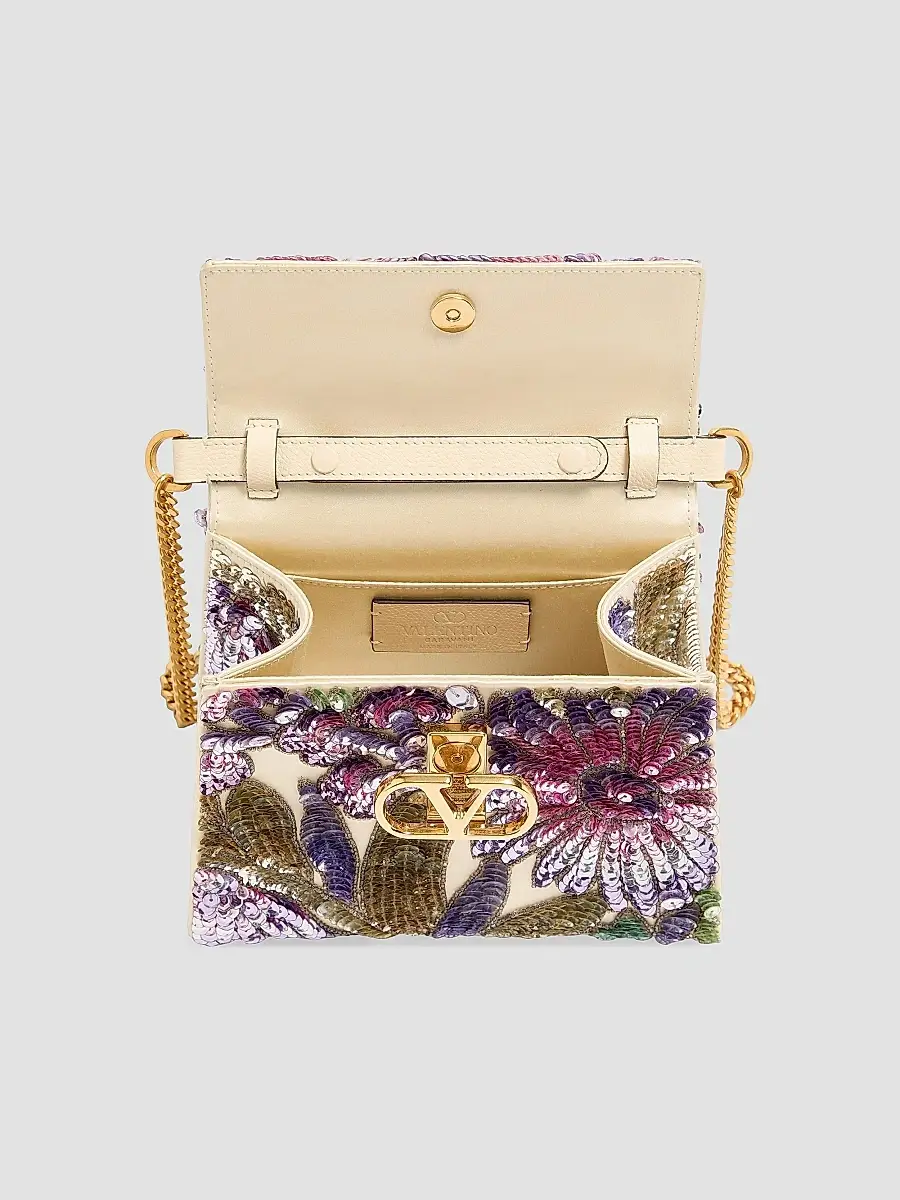 Valentino Women's V-Sling Crossbody Embroidered Bag | Thumbnail 5