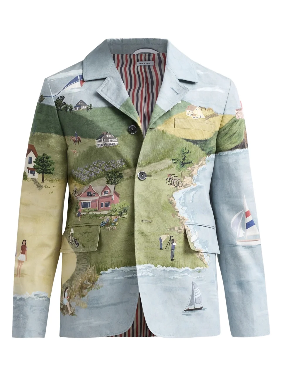Thom Browne Men's Nantucket Scenic Linen-Cotton Sport Coat