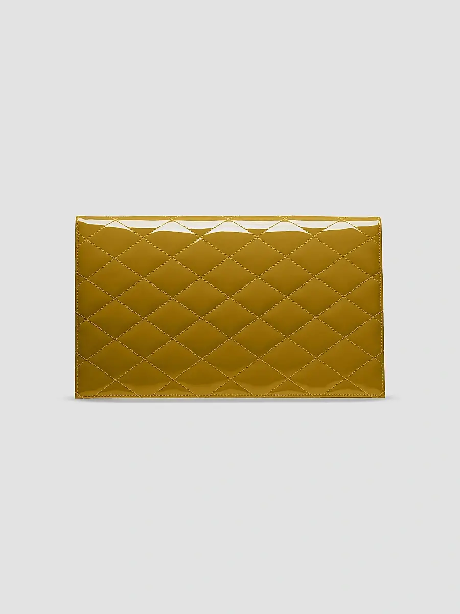 Saint Laurent Women's Paris Pouch in Patent Leather - Oil Green | Thumbnail 4 Saint Laurent Women's Paris Pouch in Patent Leather - Oil Green | Thumbnail 4