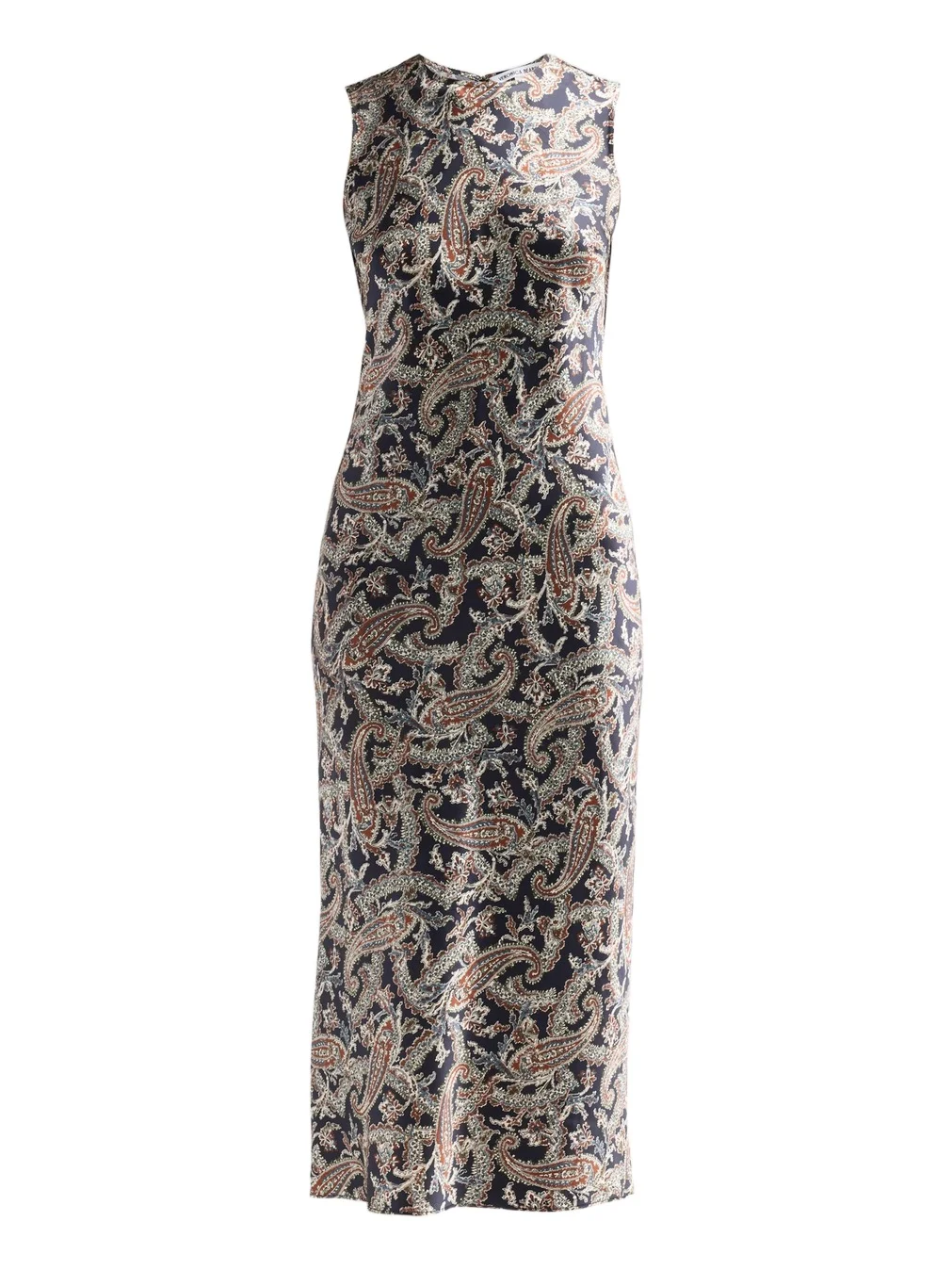 Women's Gemma Paisley Satin Sleeveless Midi Dress