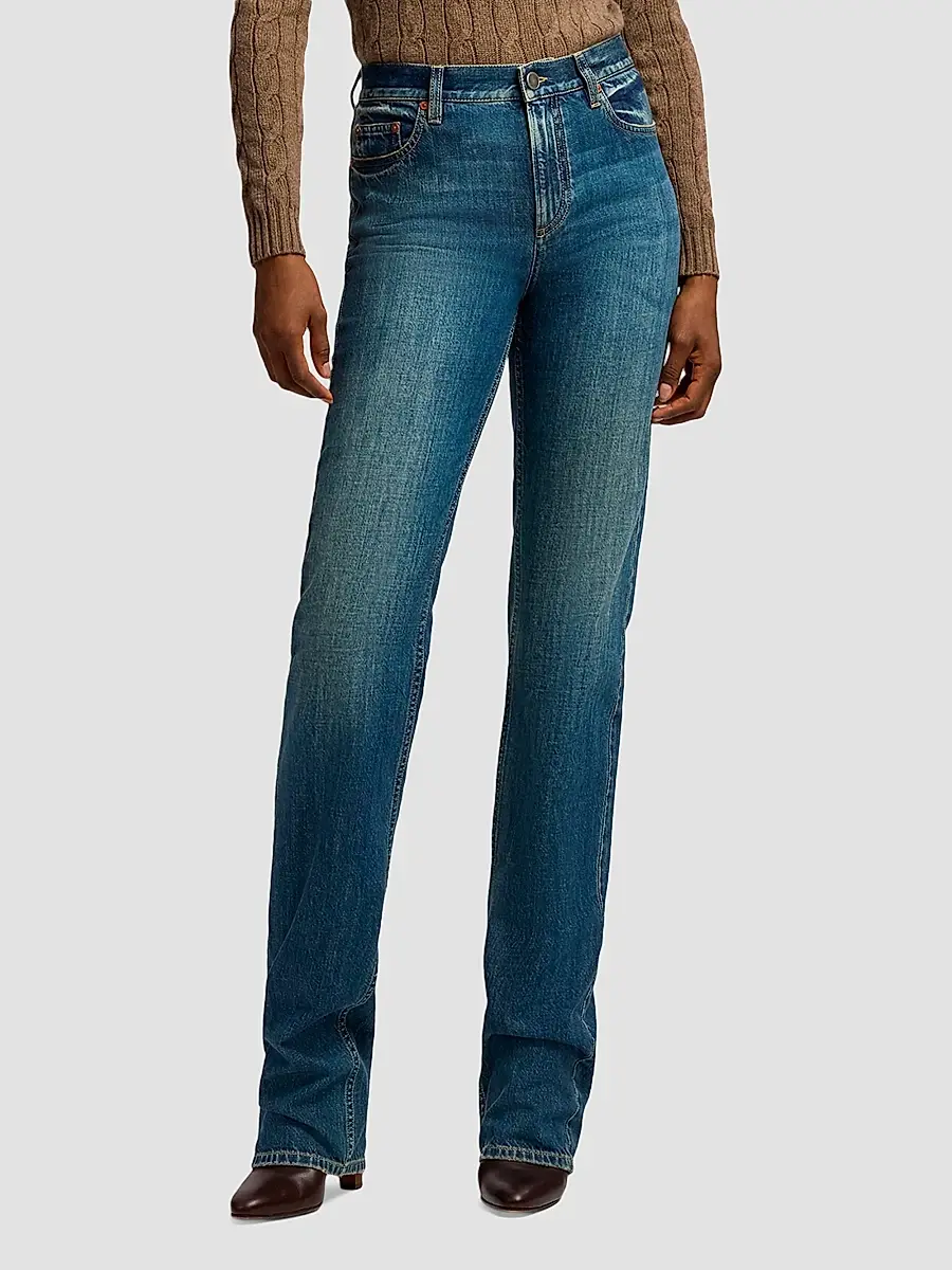 Ralph Lauren Collection Women's Walton Mid-Rise Slim Jeans | Thumbnail 4 Ralph Lauren Collection Women's Walton Mid-Rise Slim Jeans | Thumbnail 4