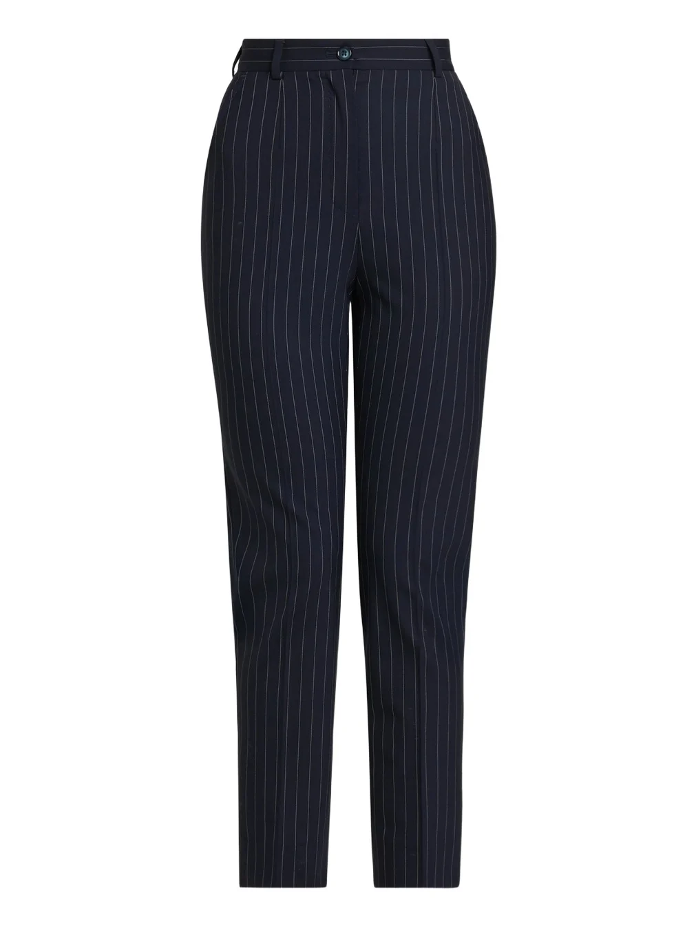 Women's Pinstriped Stretch Virgin Wool Slim-Leg Pants Women's Pinstriped Stretch Virgin Wool Slim-Leg Pants