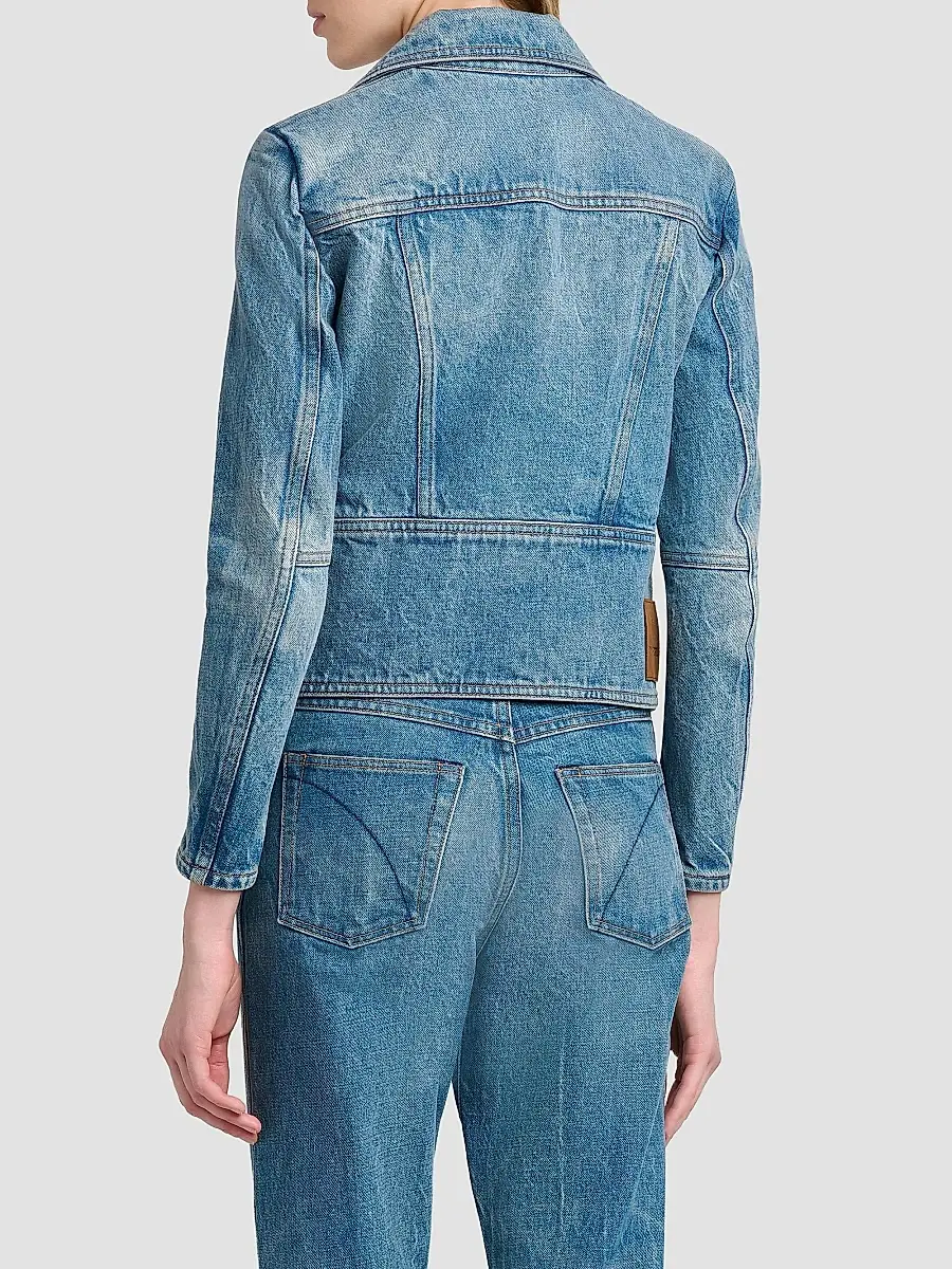 Tom Ford Women's Stonewashed Denim Biker Jacket | Thumbnail 5 Tom Ford Women's Stonewashed Denim Biker Jacket | Thumbnail 5