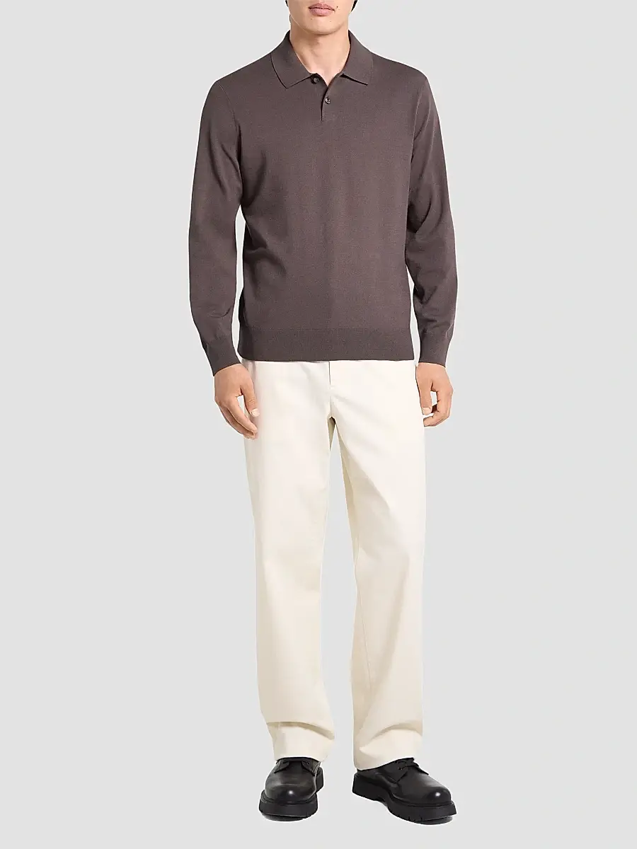 Theory Men's Goris Lightweight Knit Polo Sweater | Thumbnail 2