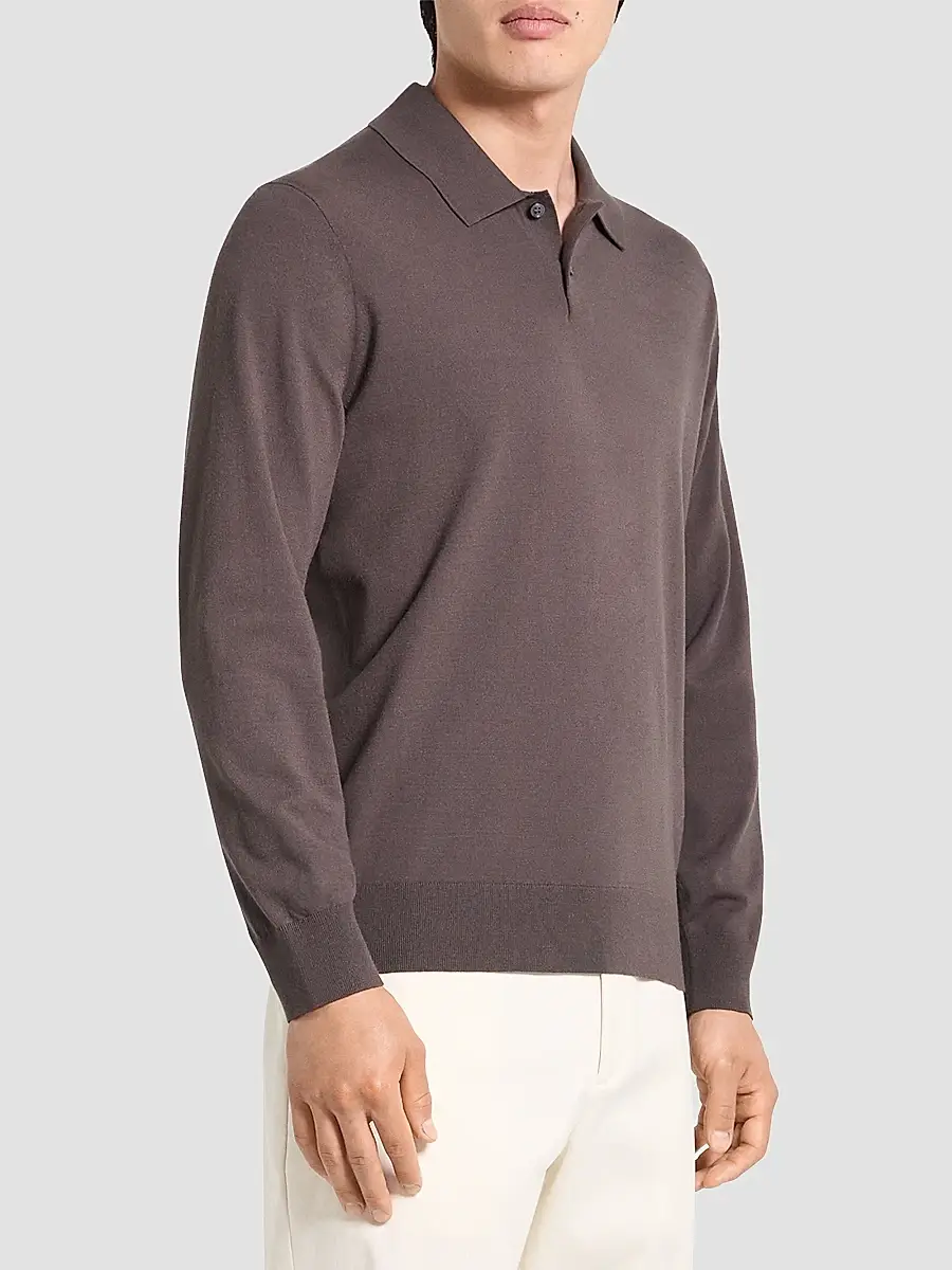 Theory Men's Goris Lightweight Knit Polo Sweater | Thumbnail 6