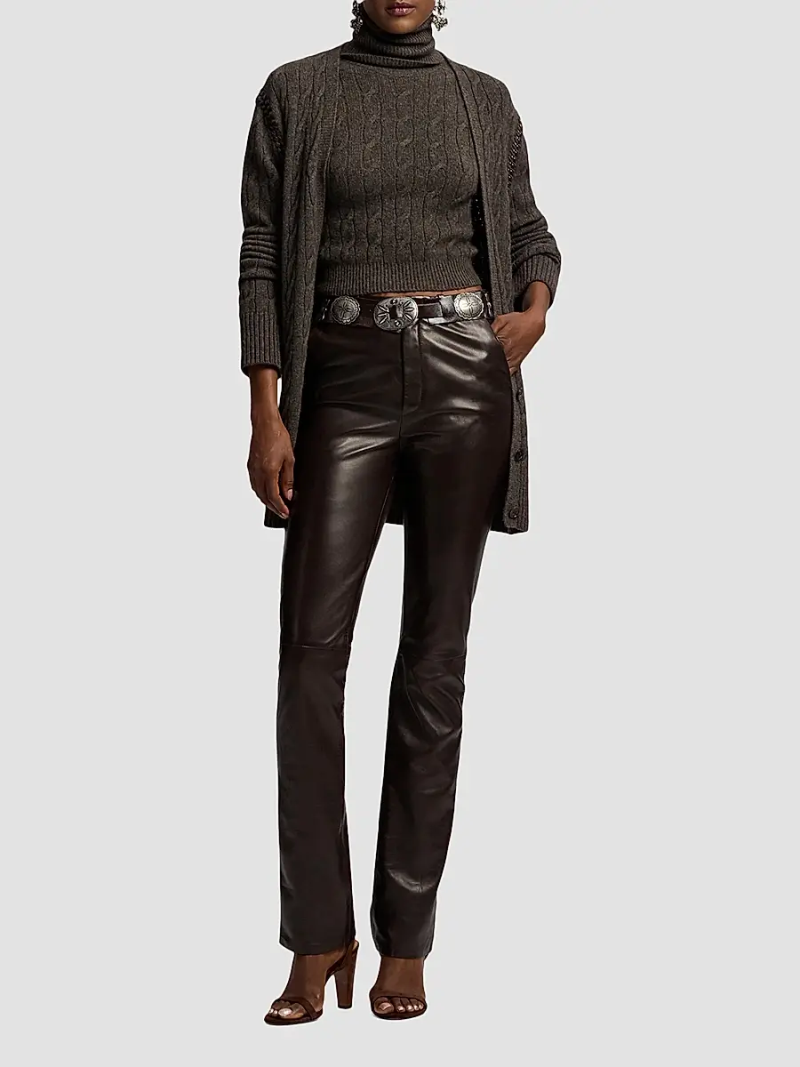 Ralph Lauren Collection Women's Chain-Trim Cable Cashmere Cardigan | Thumbnail 2 Ralph Lauren Collection Women's Chain-Trim Cable Cashmere Cardigan | Thumbnail 2