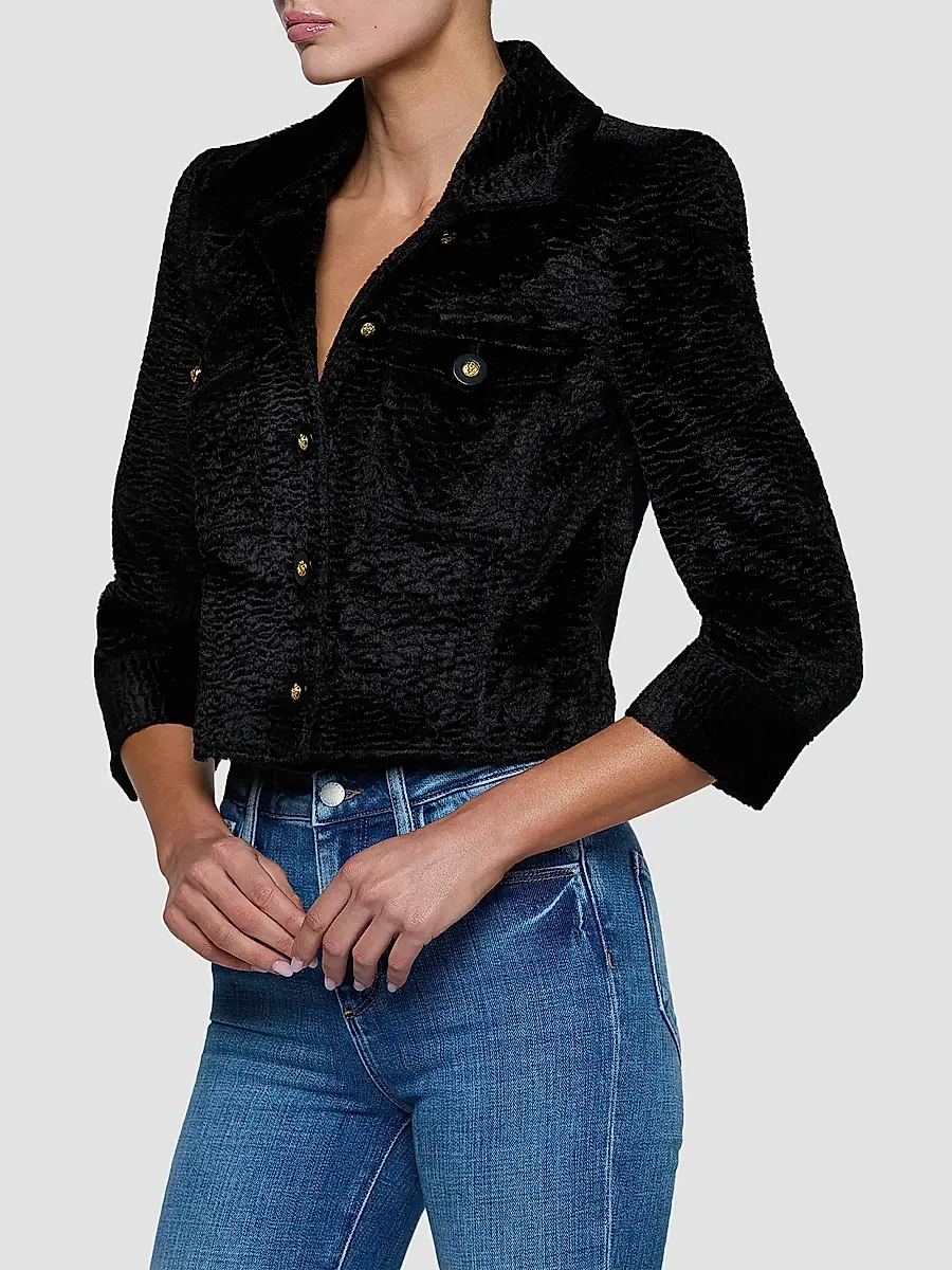 L'Agence Women's Kumi Crop Jacket | Thumbnail 4 L'Agence Women's Kumi Crop Jacket | Thumbnail 4