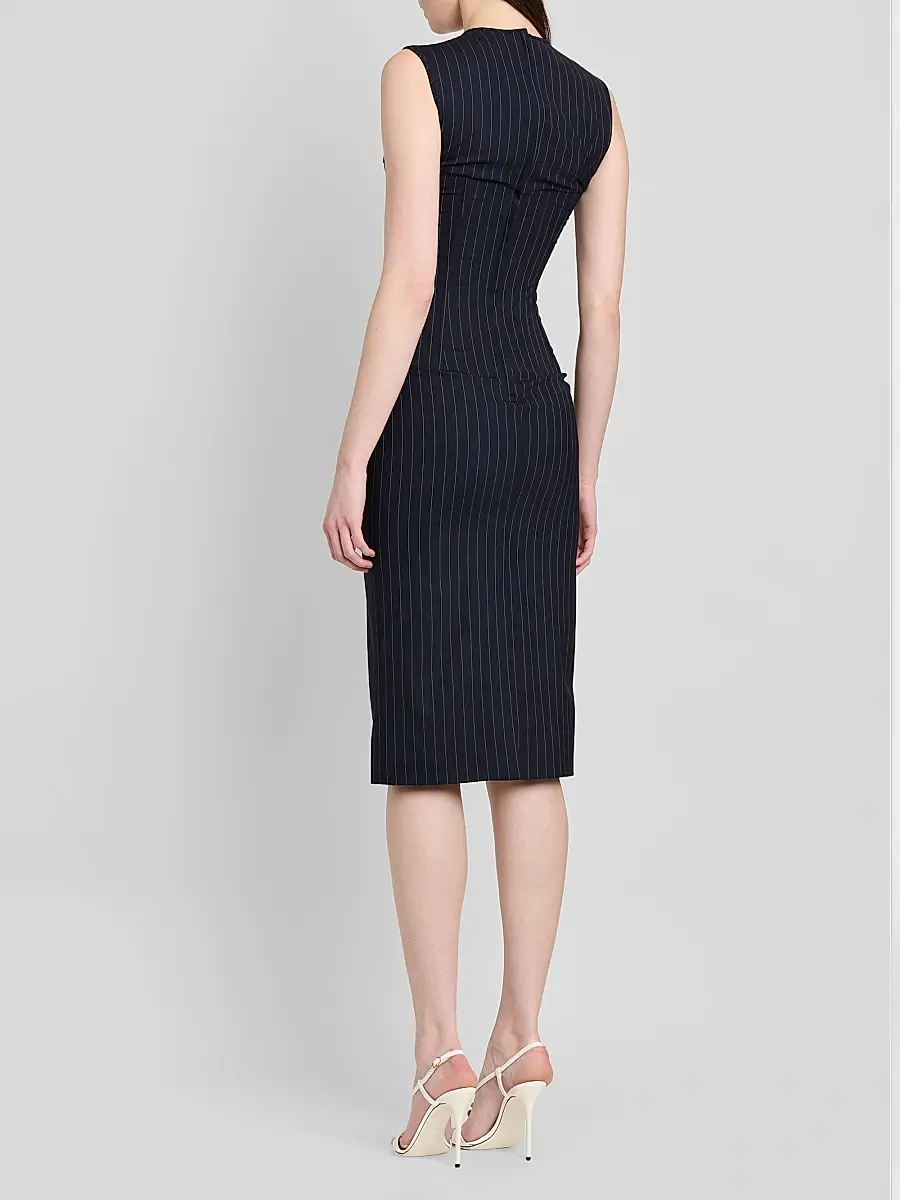 Dolce & Gabbana Women's Pinstriped Stretch-Virgin Wool Bustier Dress | Thumbnail 3 Dolce & Gabbana Women's Pinstriped Stretch-Virgin Wool Bustier Dress | Thumbnail 3