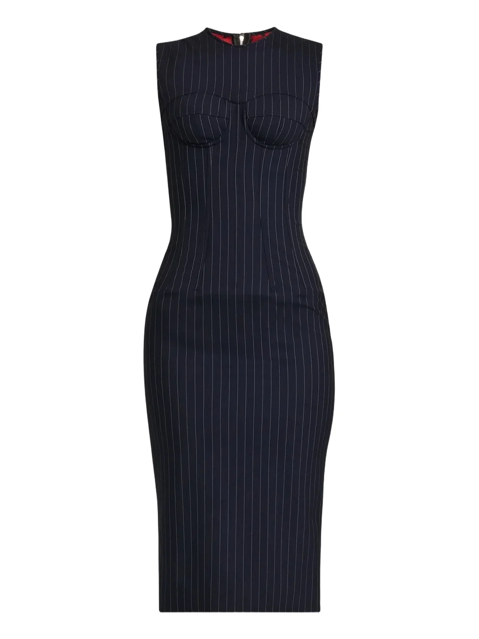 Dolce & Gabbana Women's Pinstriped Stretch-Virgin Wool Bustier Dress