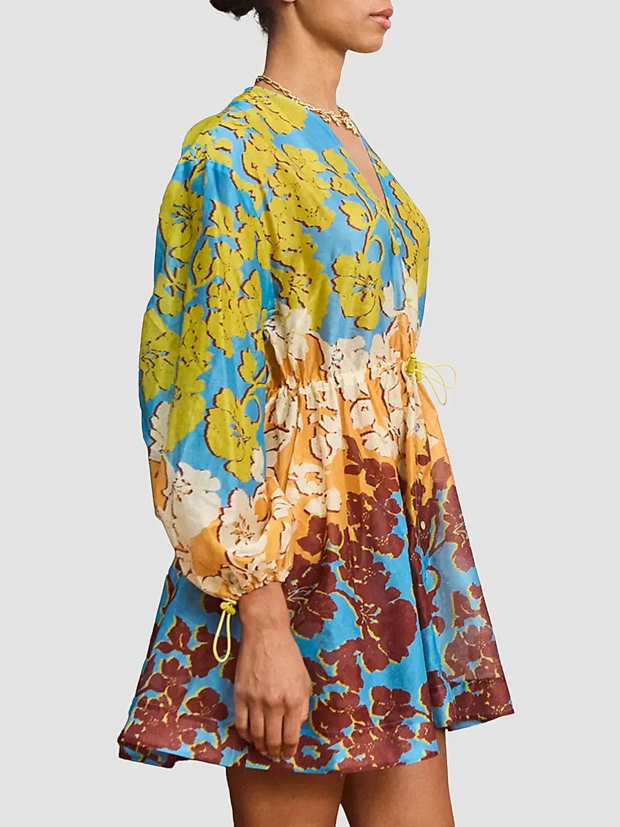 ALÉMAIS Women's Splice Cotton-Silk Mini Dress | Thumbnail 3 ALÉMAIS Women's Splice Cotton-Silk Mini Dress | Thumbnail 3