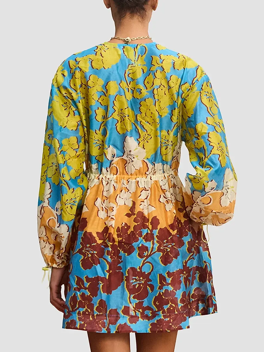 ALÉMAIS Women's Splice Cotton-Silk Mini Dress | Thumbnail 4 ALÉMAIS Women's Splice Cotton-Silk Mini Dress | Thumbnail 4