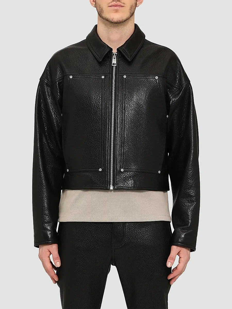 Purple Brand Men's Leather Carpenter Jacket | Thumbnail 5 Purple Brand Men's Leather Carpenter Jacket | Thumbnail 5