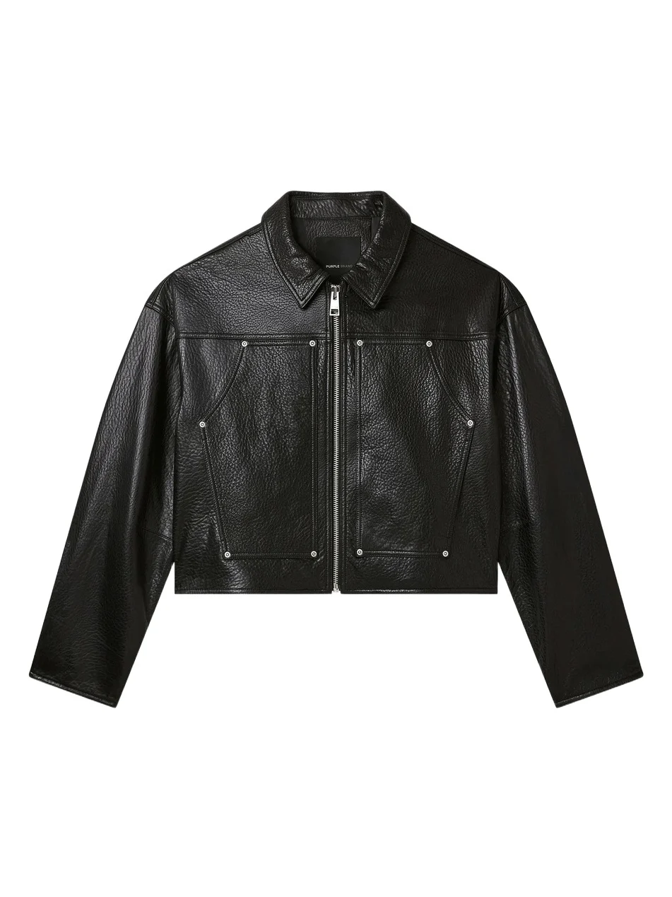 Purple Brand Men's Leather Carpenter Jacket