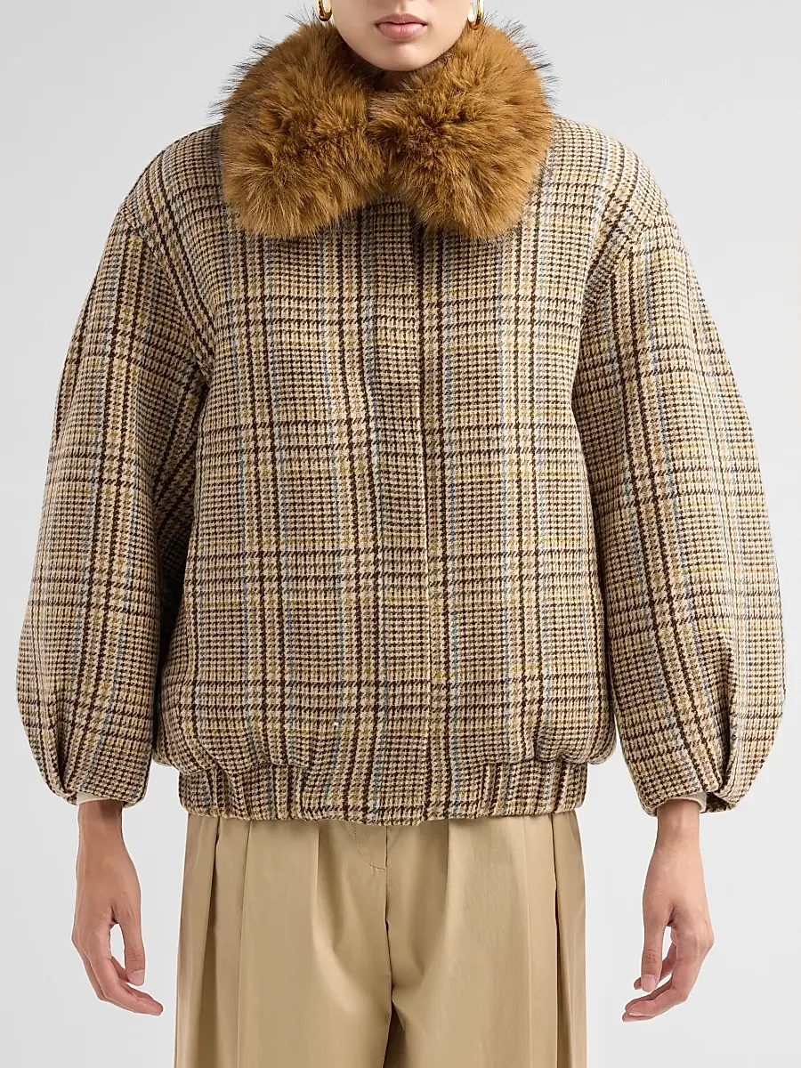 Ronny Kobo Women's Savannah Tweed Faux Fur Collar Jacket | Thumbnail 5 Ronny Kobo Women's Savannah Tweed Faux Fur Collar Jacket | Thumbnail 5