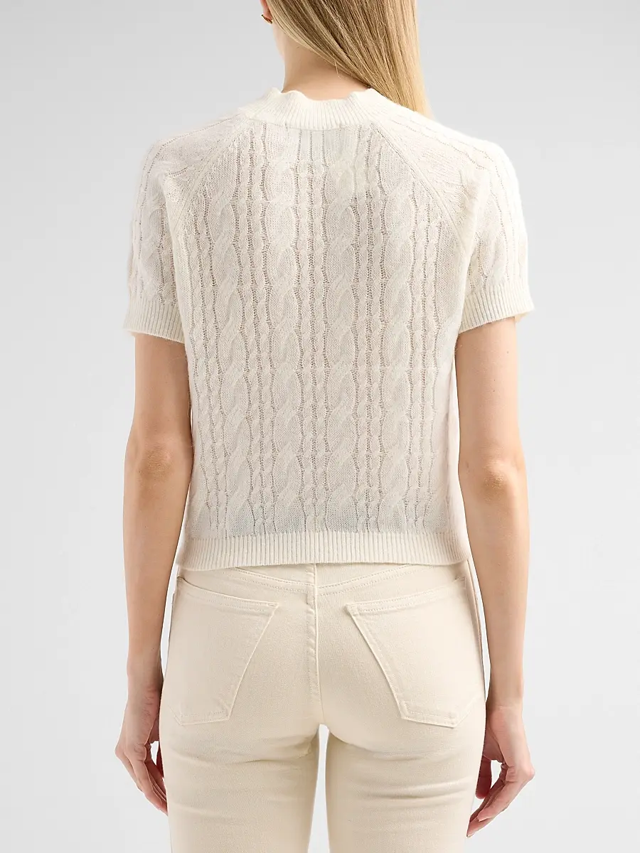 dh New York Women's Claude Cable-Knit Top | Thumbnail 3 dh New York Women's Claude Cable-Knit Top | Thumbnail 3