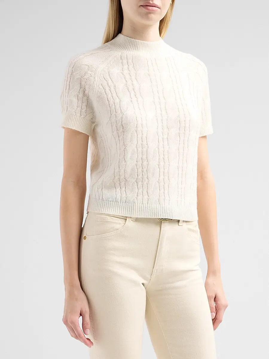 dh New York Women's Claude Cable-Knit Top | Thumbnail 4 dh New York Women's Claude Cable-Knit Top | Thumbnail 4