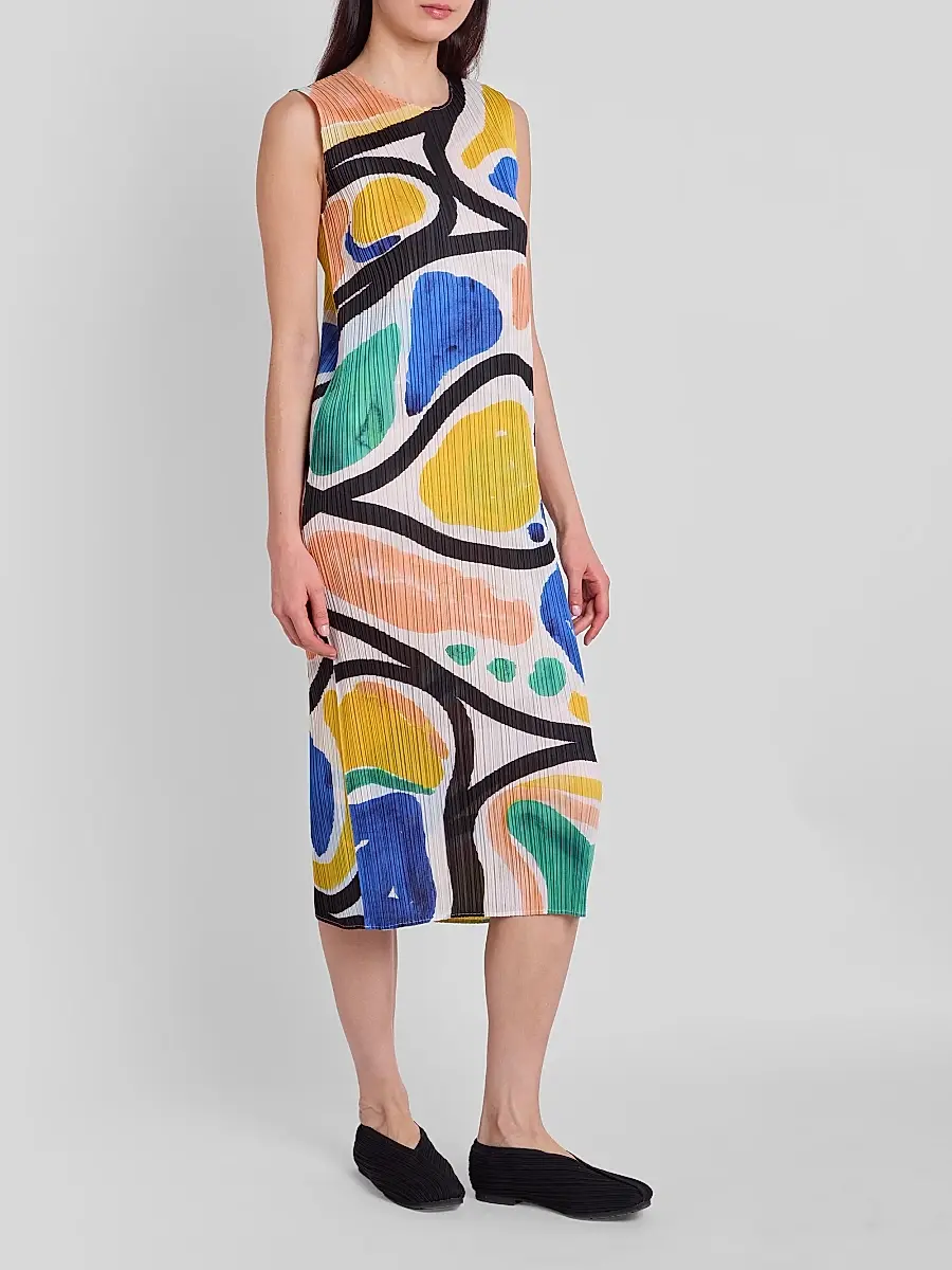 Pleats Please Issey Miyake Women's Roll Printed Plissé Dress | Thumbnail 4 Pleats Please Issey Miyake Women's Roll Printed Plissé Dress | Thumbnail 4