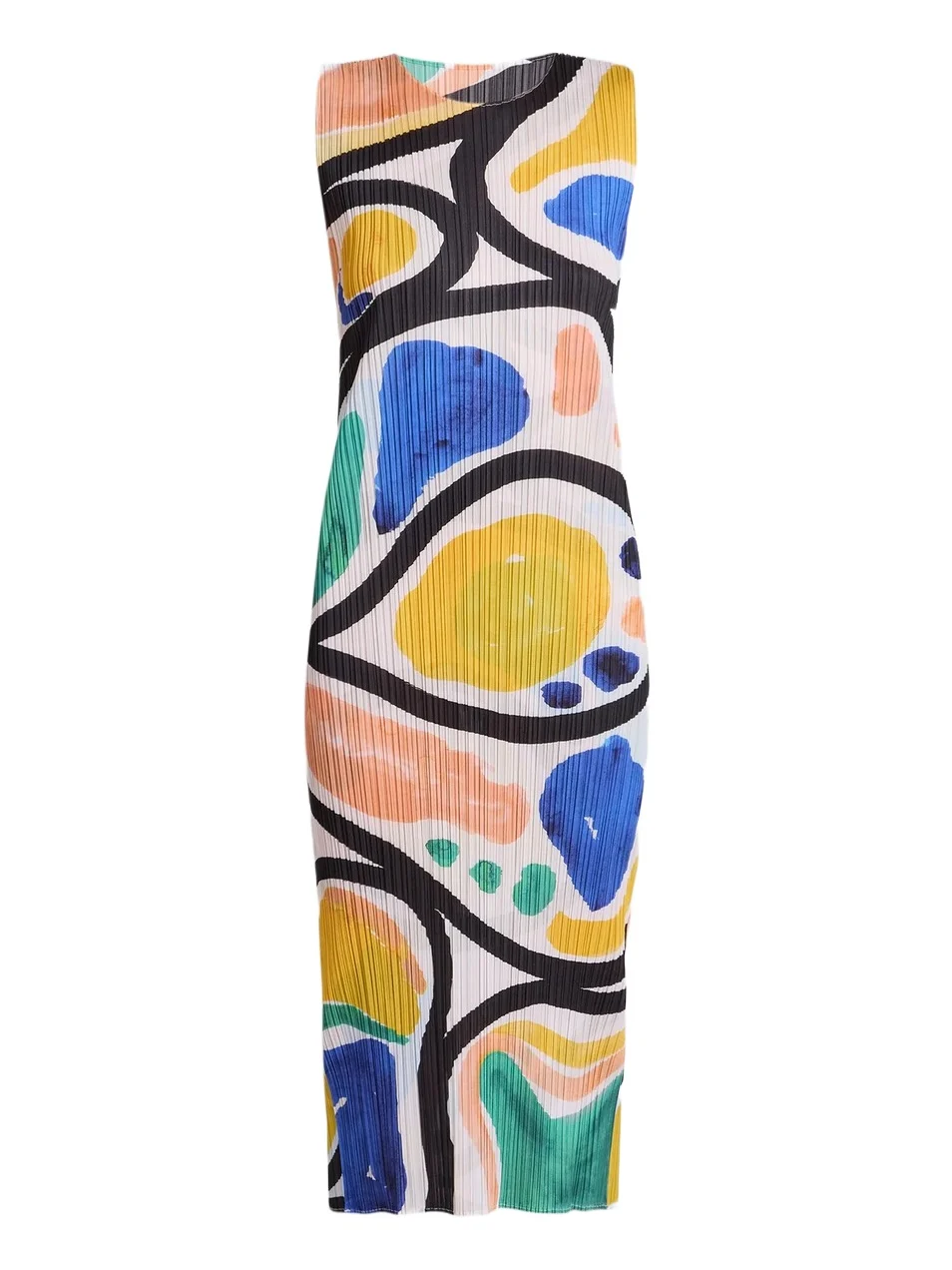 Women's Roll Printed Plissé Dress Women's Roll Printed Plissé Dress