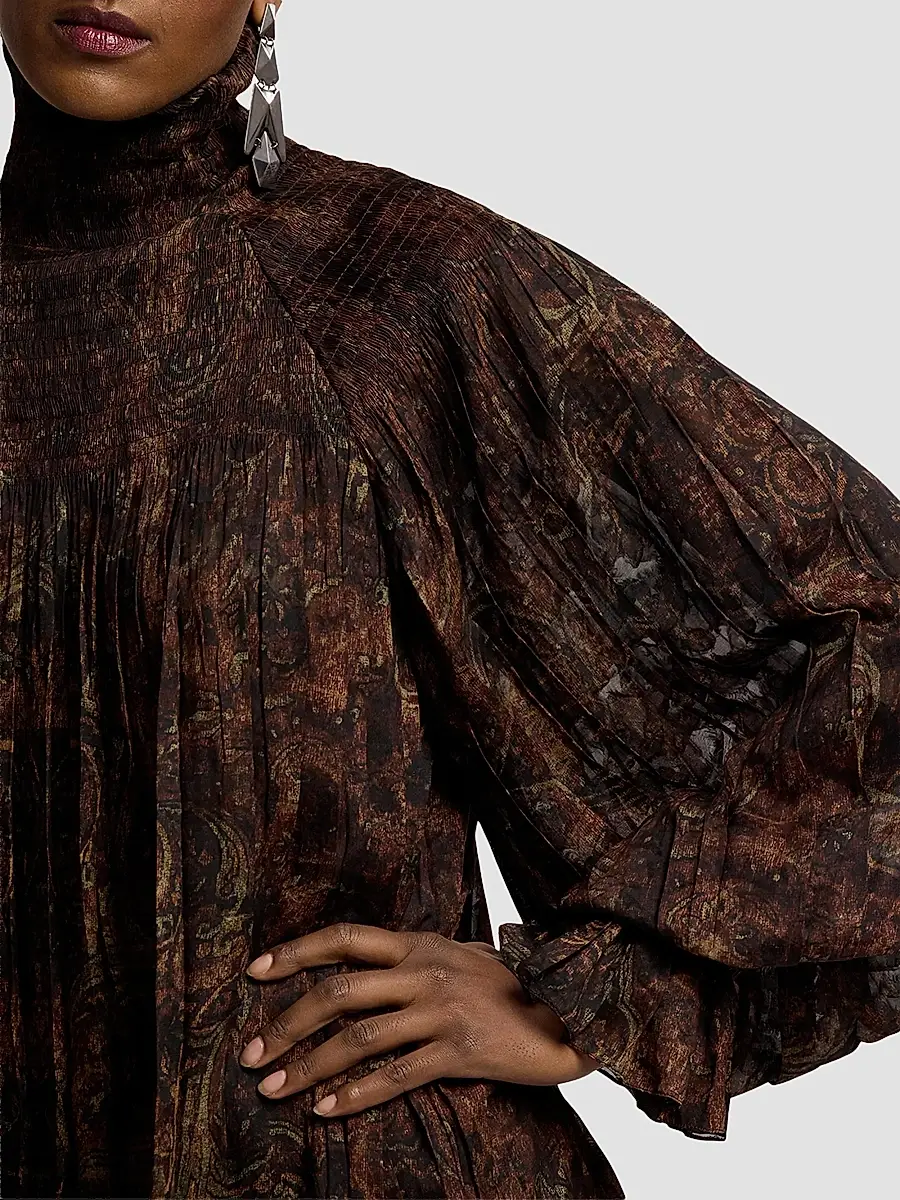 Ralph Lauren Collection Women's Maddison Tapestry Silk Blouse | Thumbnail 7 Ralph Lauren Collection Women's Maddison Tapestry Silk Blouse | Thumbnail 7